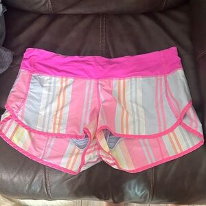 Pink Striped Women's Shorts